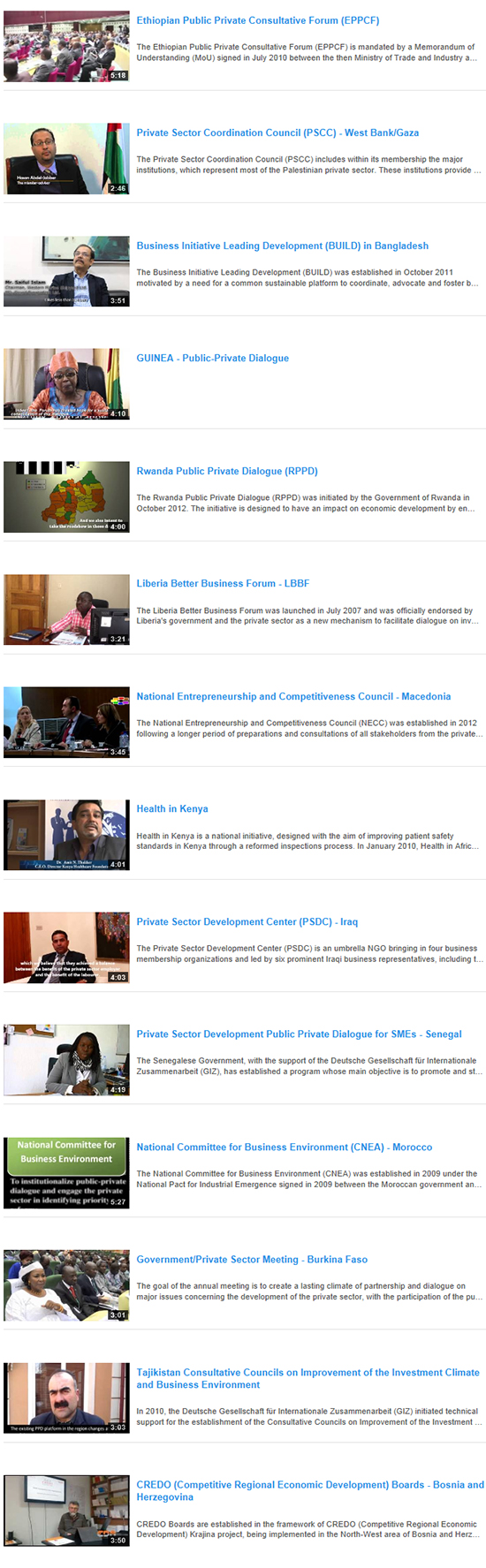 Click to see the PPD Videos from the 7th PPD Workshop delegations